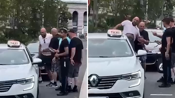 П'яний велетень Тайсон Ф'юрі погнався в Каннах за таксистом (відео)