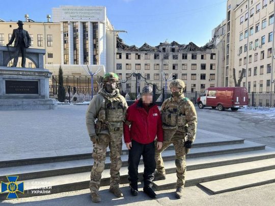 За гарячими слідами: СБУ затримала російського агента, котрий коригував обстріл центру Харкова 5 лютого (фото, відео)