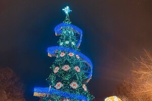 В Одессе зажгли главную новогоднюю елку города