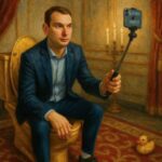 «Мисливець за унітазами»: картину із золотим унітазом та чоловіком, схожим на нардепа Железняка, виставили на аукціон
