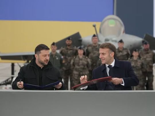 ППО, ракети та&nbsp;літаки: Зеленський і&nbsp;Макрон підписали історичну угоду щодо посилення оборони України